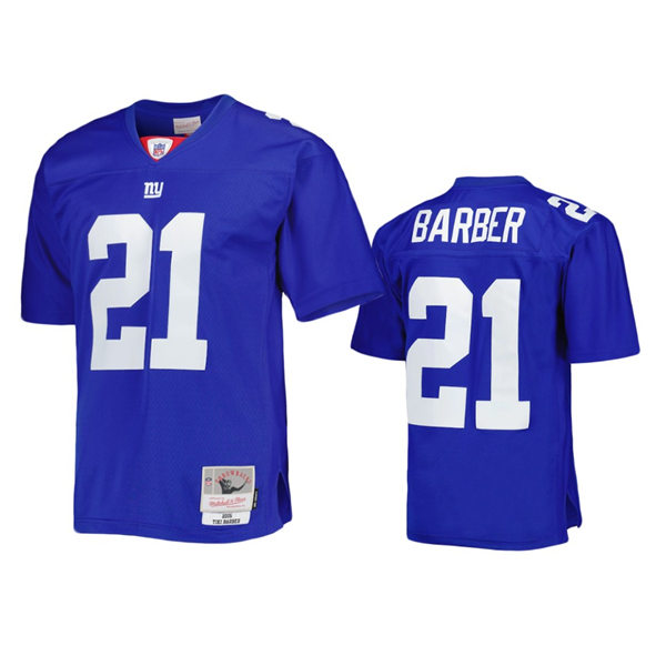 Mens New York Giants Retired Player #21 Tiki Barber Mitchell & Ness 2005 Legacy Replica Jersey - Royal