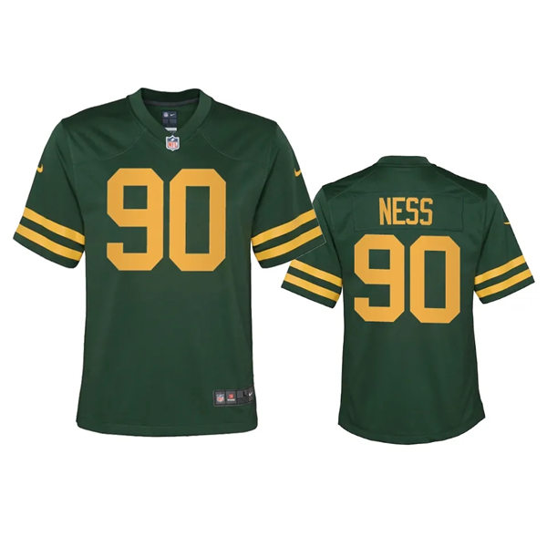 Youth Green Bay Packers #90 Lukas Van Ness Green Alternate Retro Limited Jersey