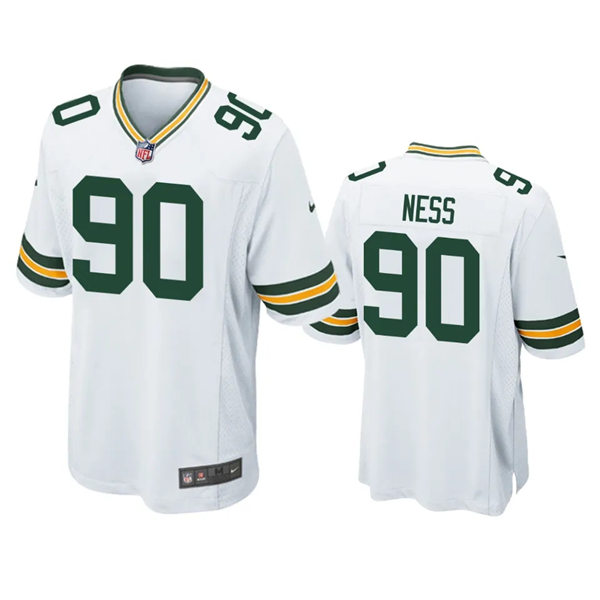 Mens Green Bay Packers #90 Lukas Van Ness Nike White Vapor Limited Player Jersey