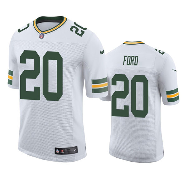 Mens Green Bay Packers #20 Rudy Ford Nike White Vapor Limited Player Jersey