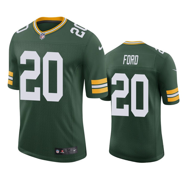 Mens Green Bay Packers #20 Rudy Ford Nike Green Vapor Limited Player Jersey