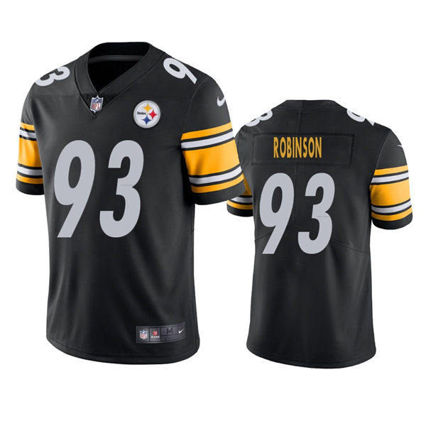 Men's Pittsburgh Steelers #93 Mark Robinson Nike Black Vapor Limited Player Jersey