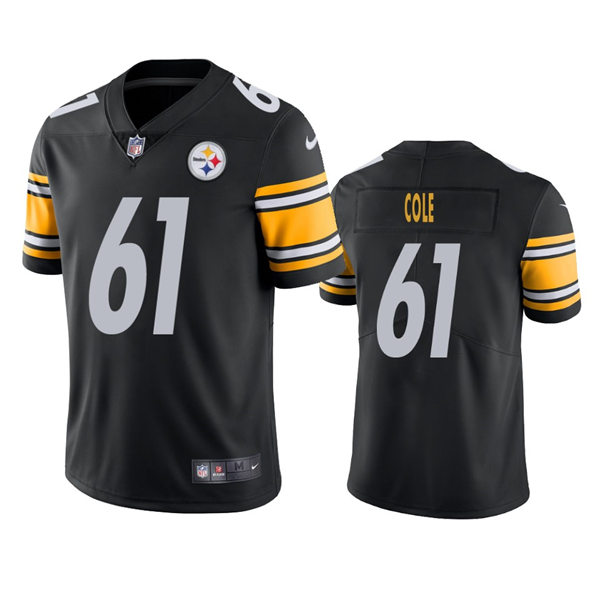 Men's Pittsburgh Steelers #61 Mason Cole Nike Black Vapor Limited Player Jersey