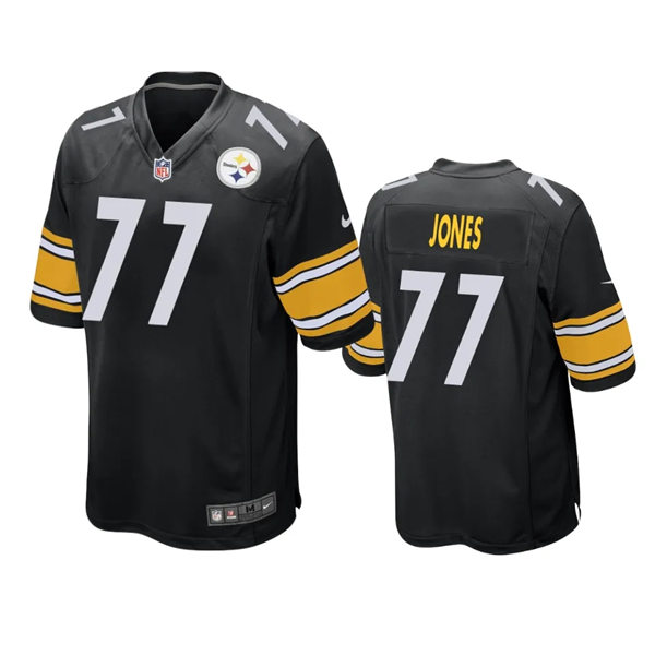Men's Pittsburgh Steelers #77 Broderick Jones Nike Black Vapor Limited Player Jersey
