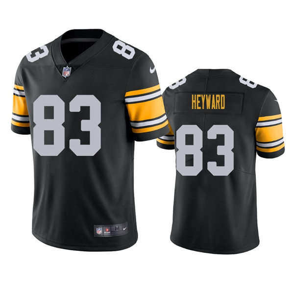 Men's Pittsburgh Steelers #83 Connor Heyward Nike Black Big Number Alternate Vapor Limited Jersey