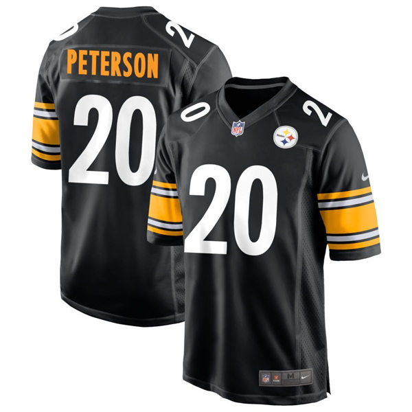 Men's Pittsburgh Steelers #20 Patrick Peterson Nike Black Vapor Limited Player Jersey
