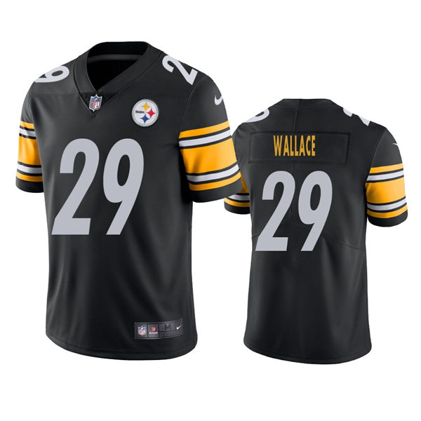 Men's Pittsburgh Steelers #29 Levi Wallace Nike Black Vapor Limited Player Jersey