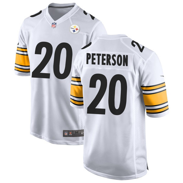 Men's Pittsburgh Steelers #20 Patrick Peterson Nike White Vapor Limited Player Jersey