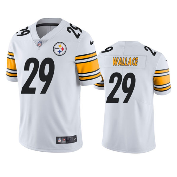 Men's Pittsburgh Steelers #29 Levi Wallace Nike White Vapor Limited Player Jersey