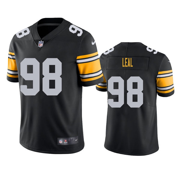 Men's Pittsburgh Steelers #98 DeMarvin Leal Nike Black Big Number Alternate Vapor Limited Jersey