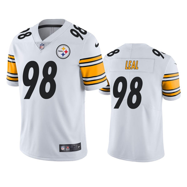 Men's Pittsburgh Steelers #98 DeMarvin Leal Nike White Vapor Limited Player Jersey