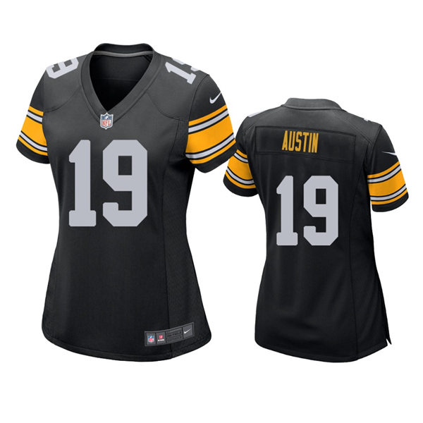 Womens Pittsburgh Steelers #19 Calvin Austin Nike Black Limited Jersey