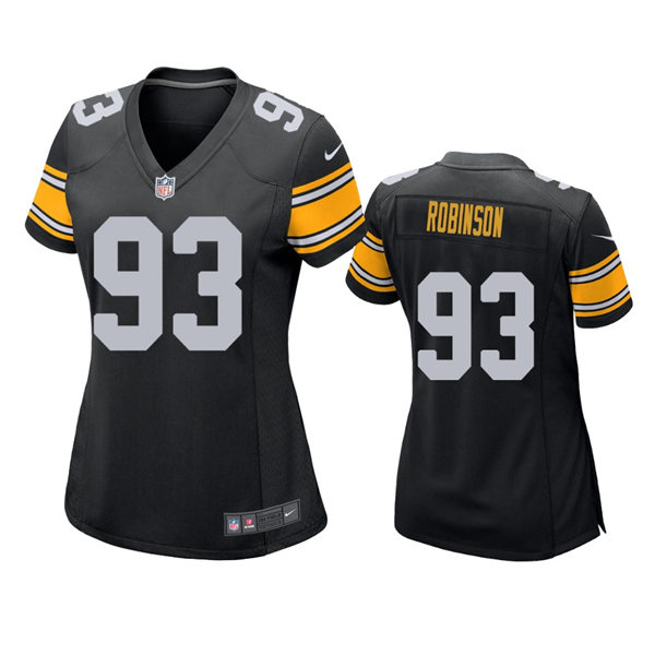 Womens Pittsburgh Steelers #93 Mark Robinson Nike Black Limited Jersey