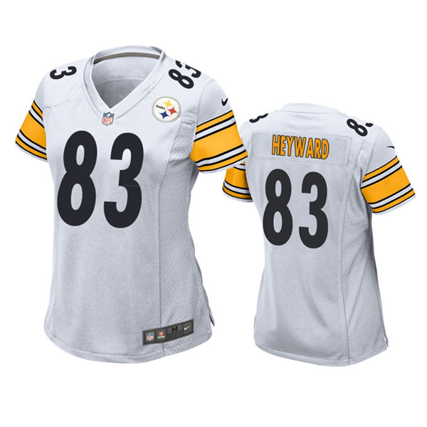 Womens Pittsburgh Steelers #83 Connor Heyward Nike White Limited Jersey