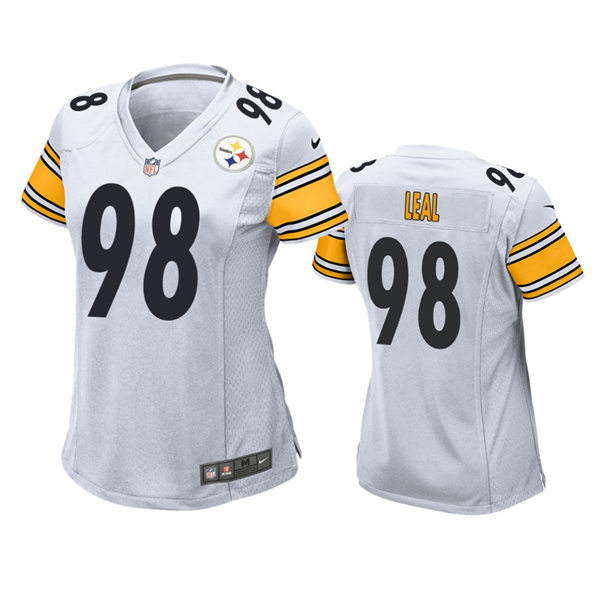 Womens Pittsburgh Steelers #98 DeMarvin Leal Nike White Limited Jersey