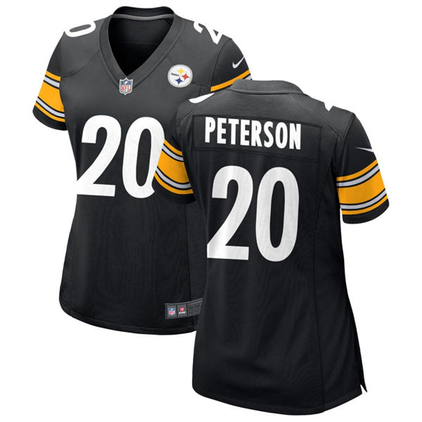 Womens Pittsburgh Steelers #20 Patrick Peterson Nike Black Limited Jersey