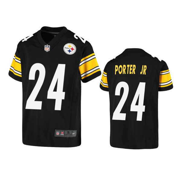 Youth Pittsburgh Steelers #24 Joey Porter Jr. Nike Black Limited Jersey