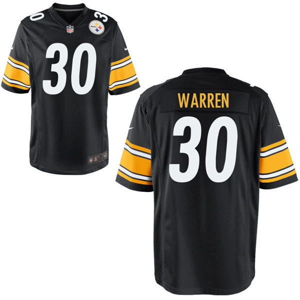 Youth Pittsburgh Steelers #30 Jaylen Warren Nike Black Limited Jersey