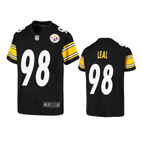 Youth Pittsburgh Steelers #98 DeMarvin Leal Nike Black Limited Jersey
