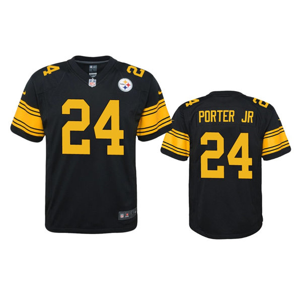 Youth Pittsburgh Steelers #24 Joey Porter Jr. Nike Black Alternate 2 F.U.S.E. Limited Jersey