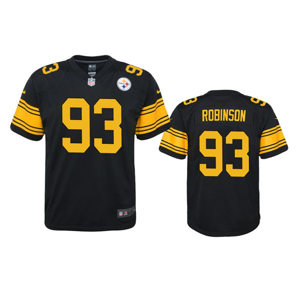 Youth Pittsburgh Steelers #93 Mark Robinson Nike Black Alternate 2 F.U.S.E. Limited Jersey