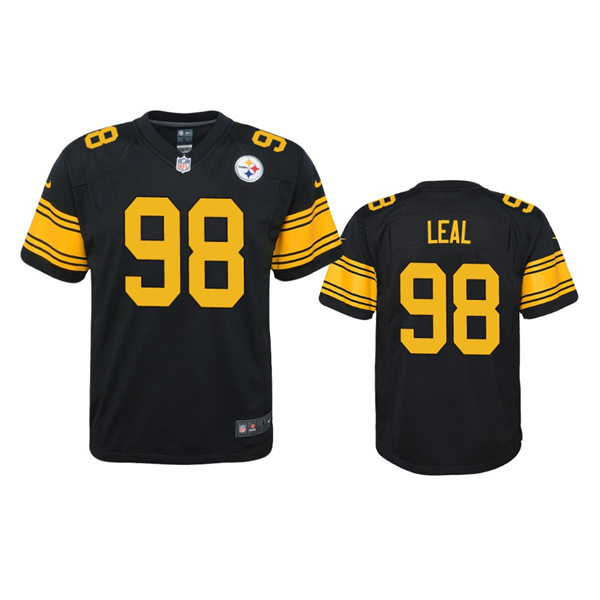 Youth Pittsburgh Steelers #98 DeMarvin Leal Nike Black Alternate 2 F.U.S.E. Limited Jersey