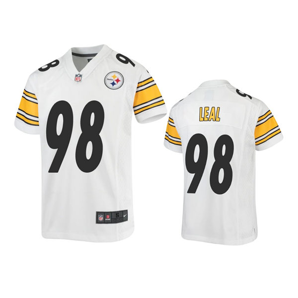 Youth Pittsburgh Steelers #98 DeMarvin Leal Nike White Limited Jersey