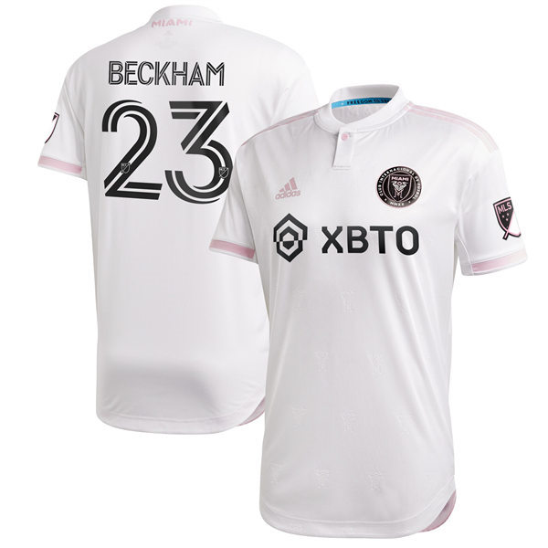 Men's Inter Miami CF #23 David Beckham  White 2020 Primary Player Jersey