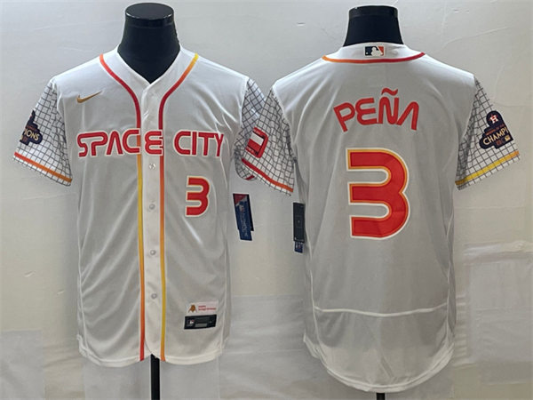 Mens Houston Astros #3 Jeremy Pena Nike White City Connect Special Edition 2.0 Jersey