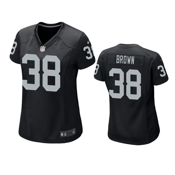 Womens Las Vegas Raiders #38 Brittain Brown Nike Black Limited Jersey