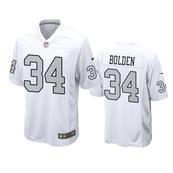 Men's Las Vegas Raiders #34 Brandon Bolden Nike White Color Rush Legend Player Jersey