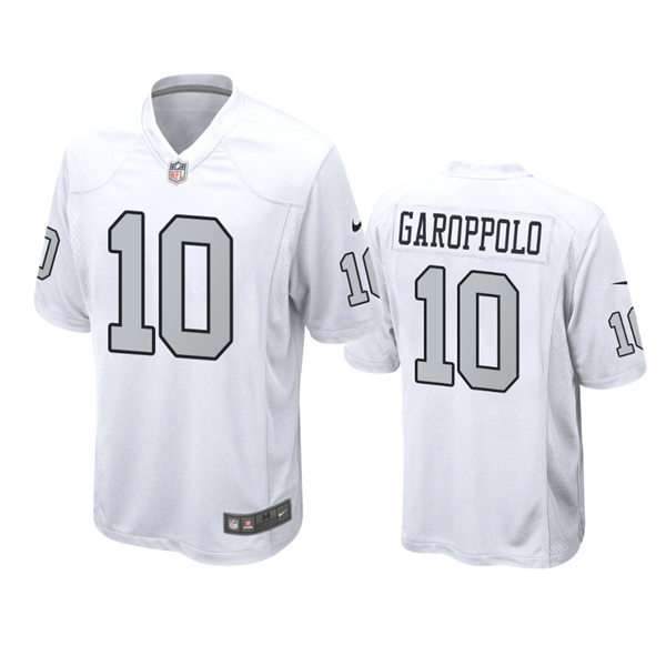 Men's Las Vegas Raiders #10 Jimmy Garoppolo Nike White Color Rush Legend Player Jersey
