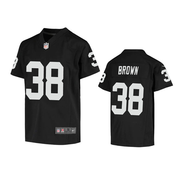 Youth Las Vegas Raiders #38 Brittain Brown Nike Black Limited Jersey