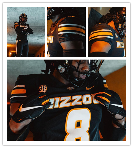 Mens Youth Missouri Tigers Custom Nike 2023 Black Football Uniform Jersey