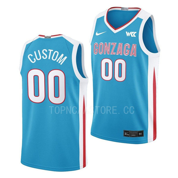 Mens Youth Gonzaga Bulldogs Custom Nike 2023 Blue Basketball Game Jersey