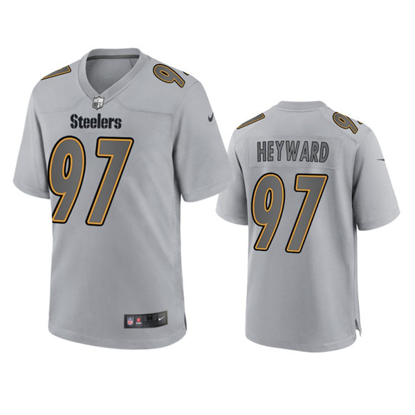 Men's Pittsburgh Steelers #97 Cameron Heyward Gray Atmosphere Fashion Game Jersey