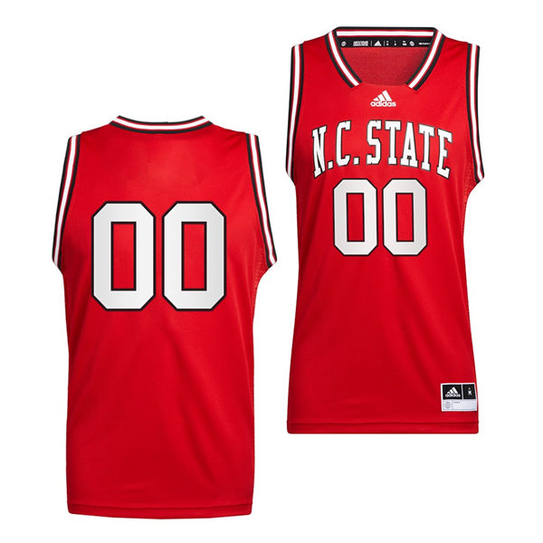 Mens Youth NC State Wolfpack Custom  Adidas Red Reverse Retro Basketball Jersey