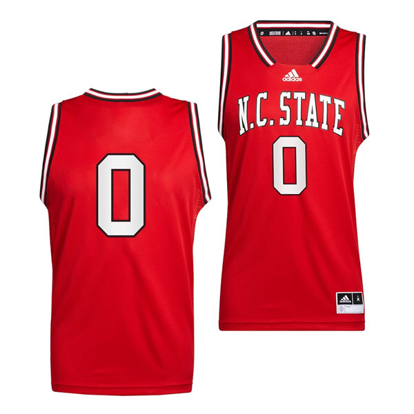Mens Youth NC State Wolfpack #0 Terquavion Smith Adidas Red Reverse Retro Basketball Jersey