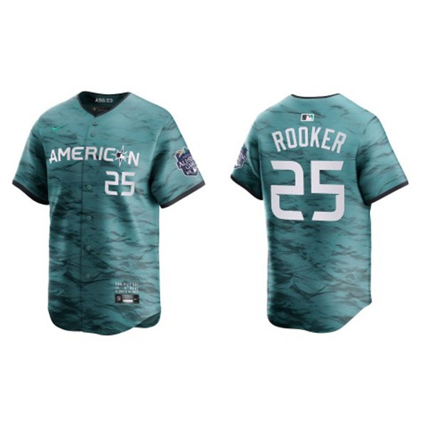 Mens Oakland Athletics #25 Brent Rooker American League 2023 MLB All-Star Game Limited Jersey - Teal