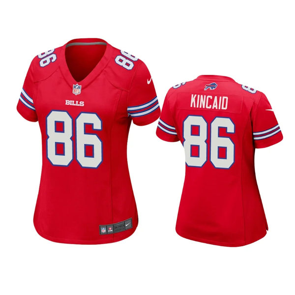 Womens Buffalo Bills #86 Dalton Kincaid Nike Red  Alternate Limited Jersey