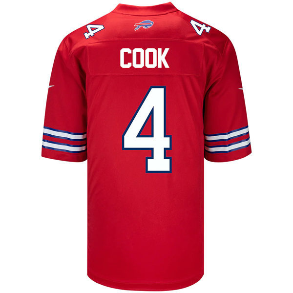 Mens Buffalo Bills #4 James Cook Nike Red Alternate Vapor Limited Jersey