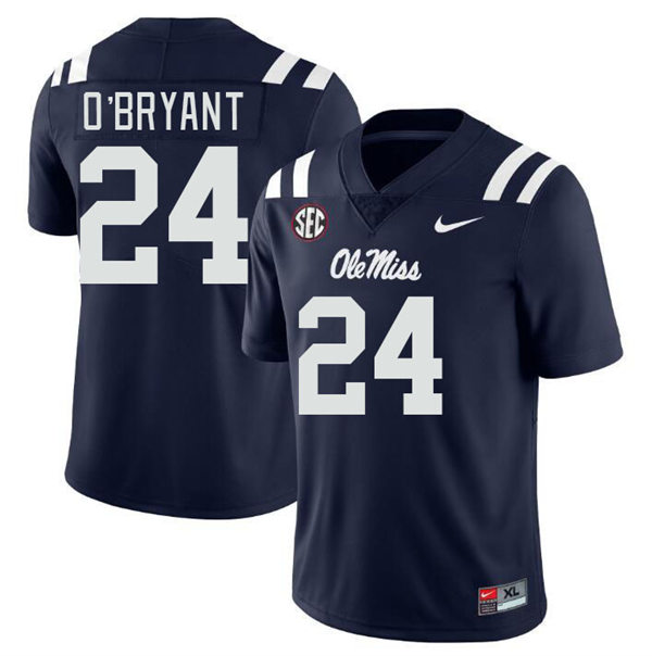 Mens Youth Ole Miss Rebels #24 Richard O'Bryant 2023 Navy College Football Game Jersey