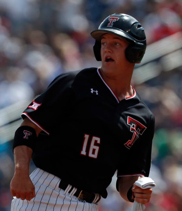 Mens Youth Texas Tech Red Raiders #16 Josh Jung Black College Baseball Game Jersey