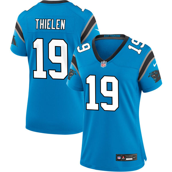 Womens Carolina Panthers #19 Adam Thielen Nike Blue Limited Jersey