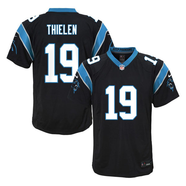 Youth Carolina Panthers #19 Adam Thielen Nike Black Limited Jersey