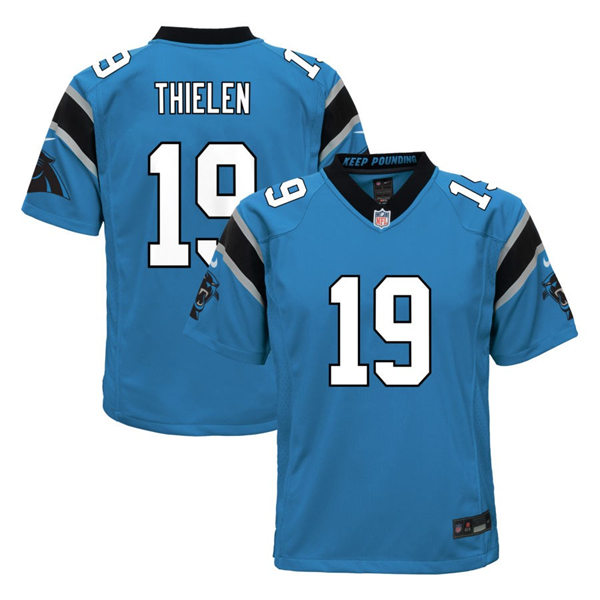 Youth Carolina Panthers #19 Adam Thielen Nike Blue Limited Jersey