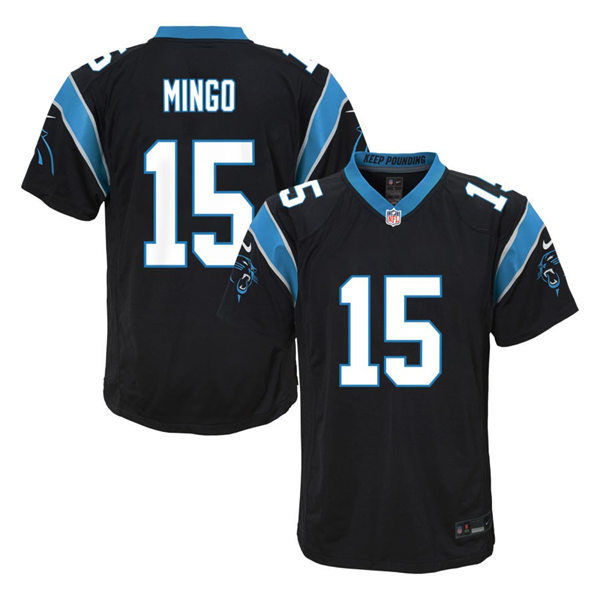 Youth Carolina Panthers #15 Jonathan Mingo Nike Black Limited Jersey