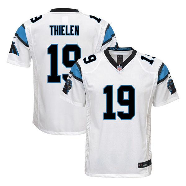 Youth Carolina Panthers #19 Adam Thielen Nike White Limited Jersey