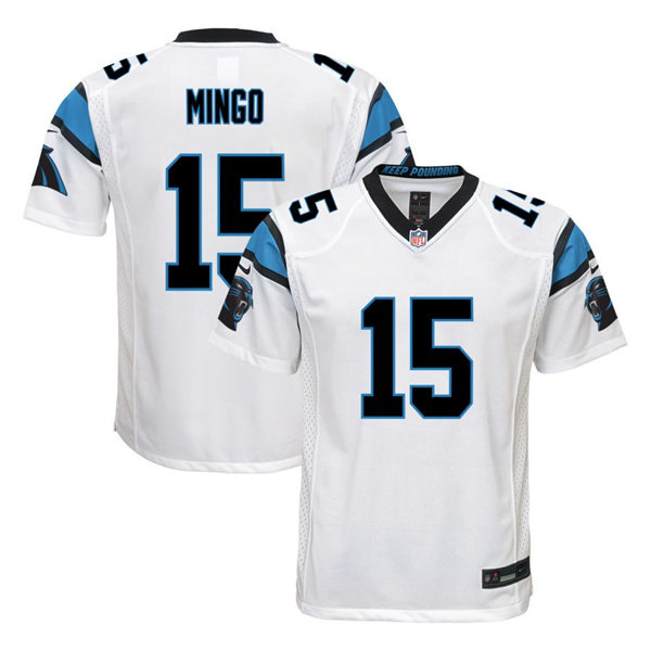 Youth Carolina Panthers #15 Jonathan Mingo Nike White Limited Jersey