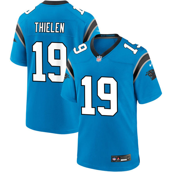 Mens Carolina Panthers #19 Adam Thielen Nike Blue Vapor Untouchable Limited Jersey